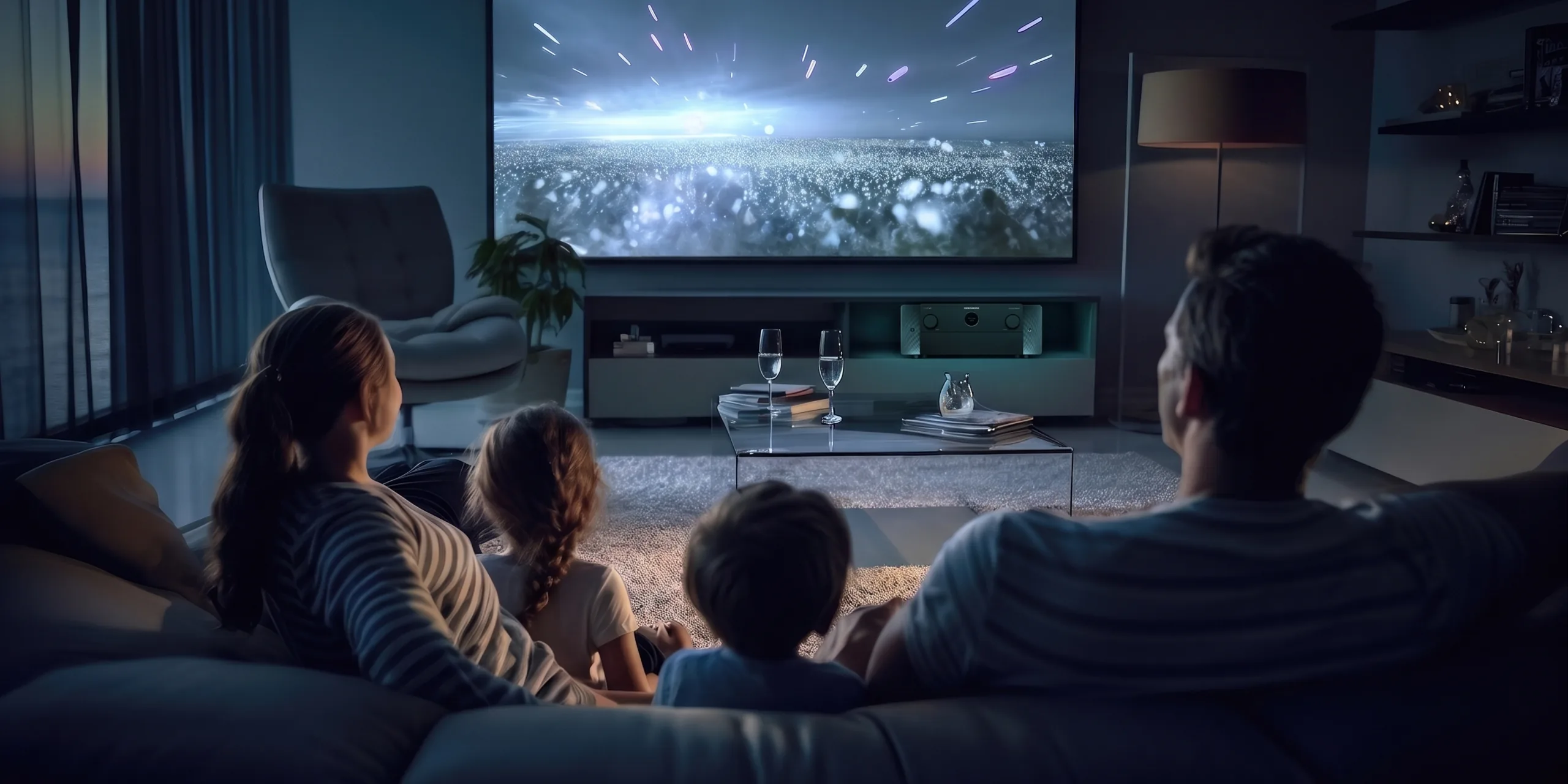 Home cinéma 5.1 Marantz Dali installé dans une pièce de vie