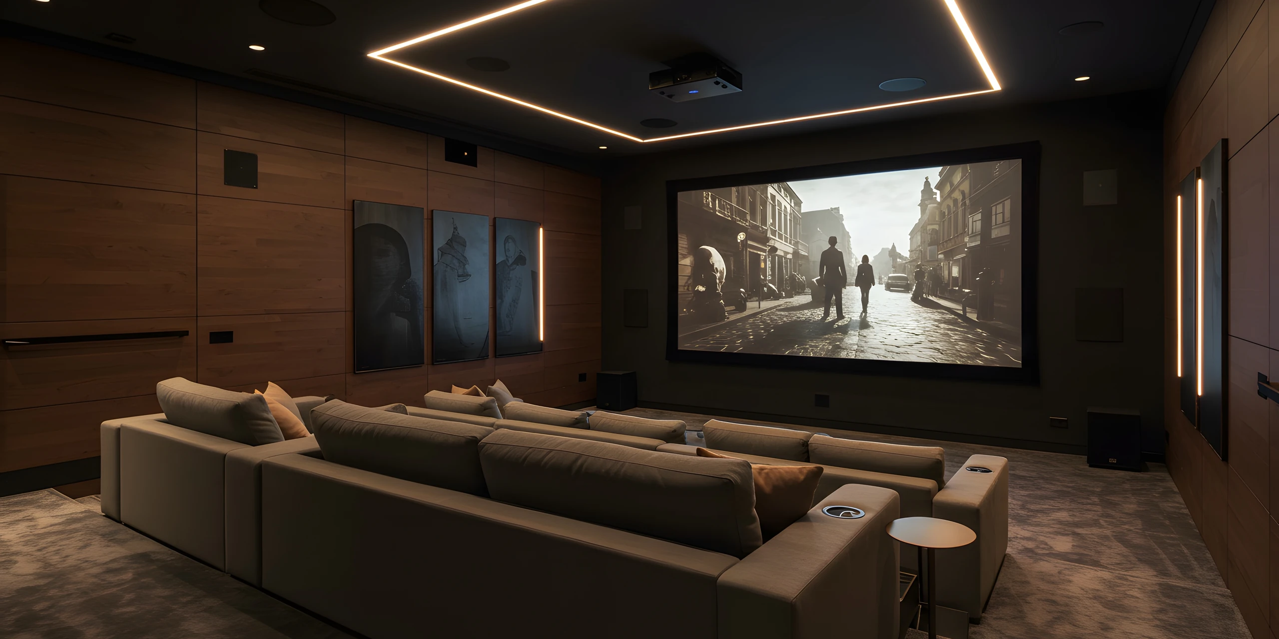 Salle de cinéma privée 7.2.4 Dolby Atmos Mag Audio pilotée par Trinnov