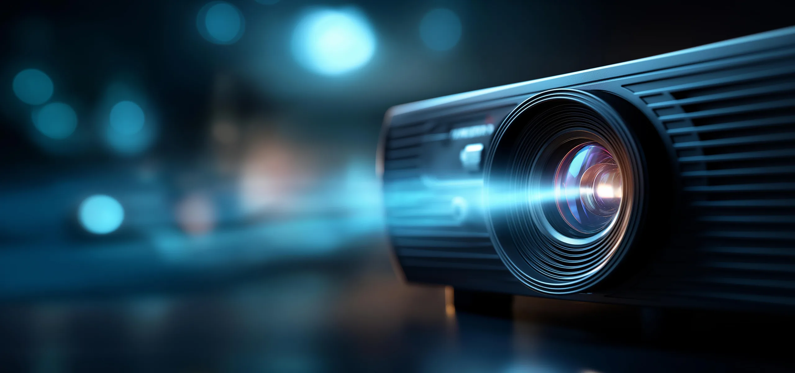 Salle de cinéma dédiée 5.1 avec projecteur laser 4K et écran acoustique
